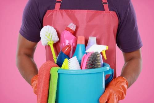 Cleaning dust and residue from surfaces during after builders cleaning in Barnet