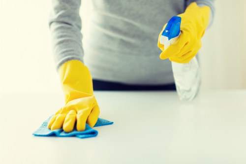 Preparation and deep cleaning of a hard floor in a Barnet property